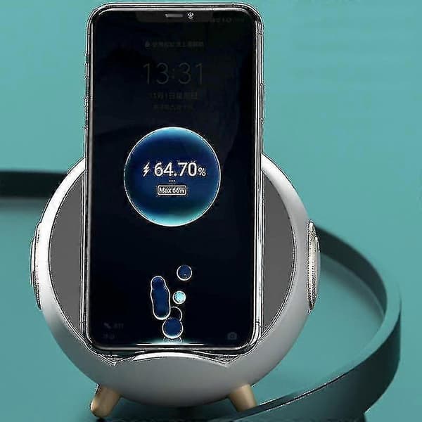 Multifunktionell Trådlös Laddare Smart Bluetooth Högtalare Telefonställ Klocka Väckarklocka