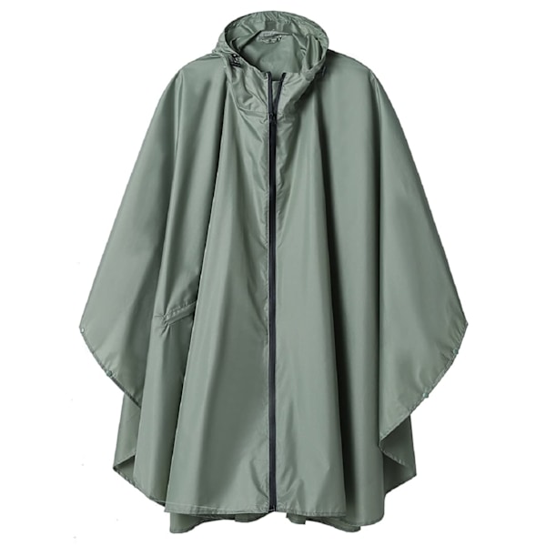 Vattentät regnponcho för vuxna, utomhus, med huva, vattentät poncho för kvinnor med dragkedja, festivalponchos, vattentät, lång