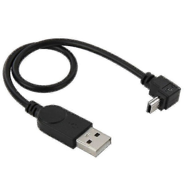 90 asteen mini-USB-uros - USB 2.0 AM -USB-sovitinkaapeli, pituus: 29 cm