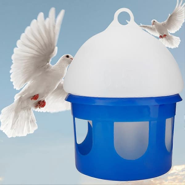 Automatisk fugle- og duefoderautomat vanddispenser - Stor kapacitet (6,5L)