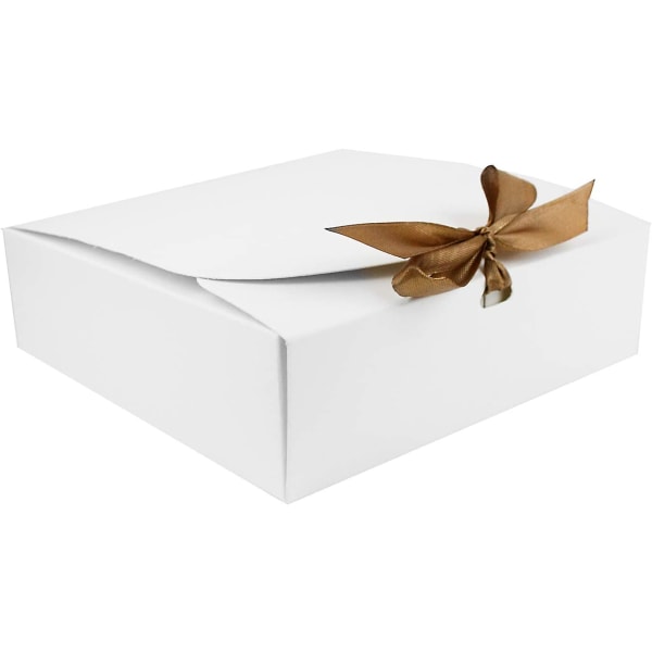 12 st fyrkantig presentförpackning, 16,5x16,5x5 cm, vit