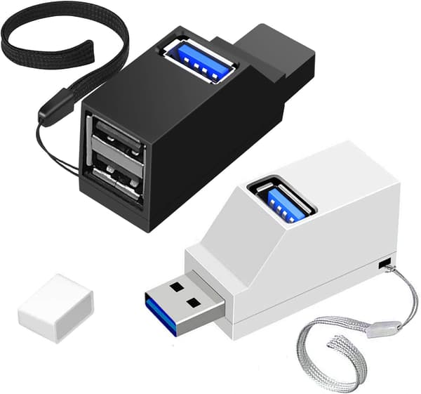3-porters USB-hub, 2 stk. USB 3.0-hub, USB-splitteradapter