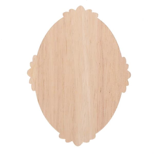 Oval Blomst Utskåret Onlay Applikasjon Møbeldekorasjon (21*15cm)