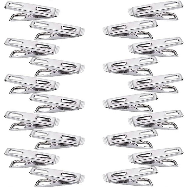 20 metallklesklyper, multifunksjonelle klesklyper vindtette