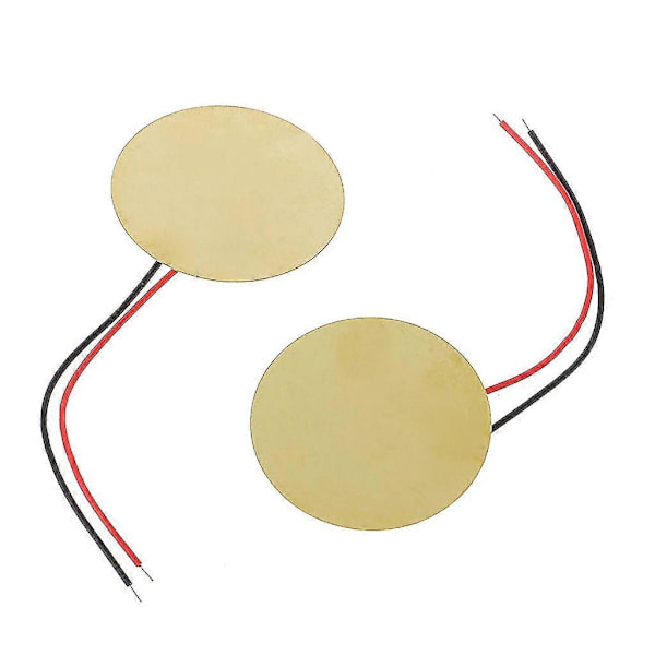 10 stk. 35 mm piezoelementer buzzer lyder sensor trigger tromme disk + kobbertråd