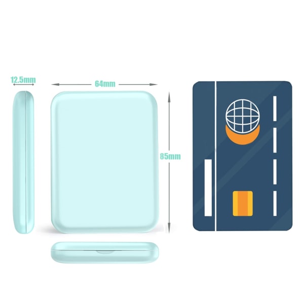 Lommespejl, Kompakt Led-spejl, 1x/2x forstørrelsesspejl med lys, 2-sidet håndholdt magnetisk kontaktfoldning Lille rejsesminkespejl (grøn)