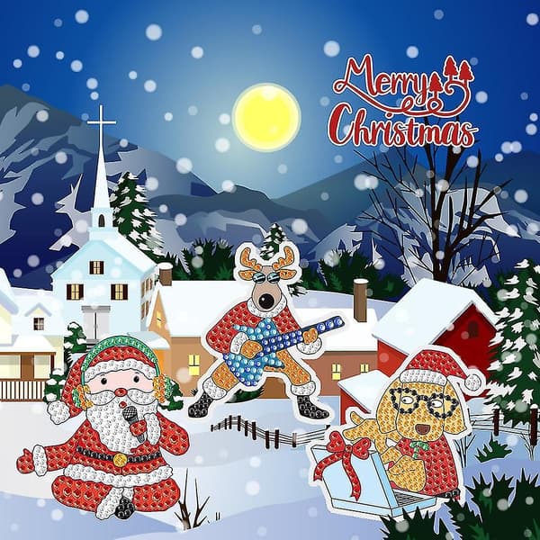 RU-Christmas 5D Timanttimaalaus Joulukalenteri 24 Päivän Countdown Blind Box Lelut-FS-