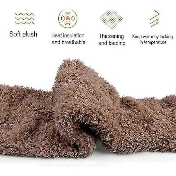 Teddy Legs Strumpor, Mysiga Strumpor, Över Knä Hög Fuzzy Plush Toffelstrumpor, Varma Över Knä Skor, Fuzzy Ben, Långa Fuzzy Strumpor brown