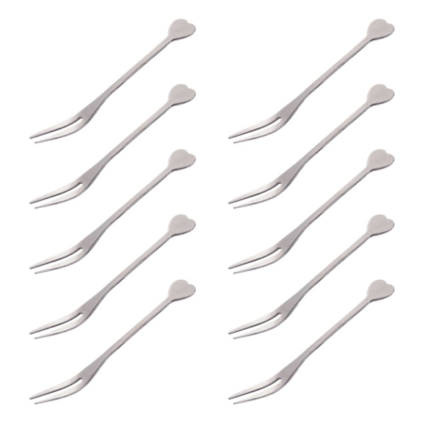 24 stk. Mini Salats Frugtgafler Rustfrit Stål Dessertgafler