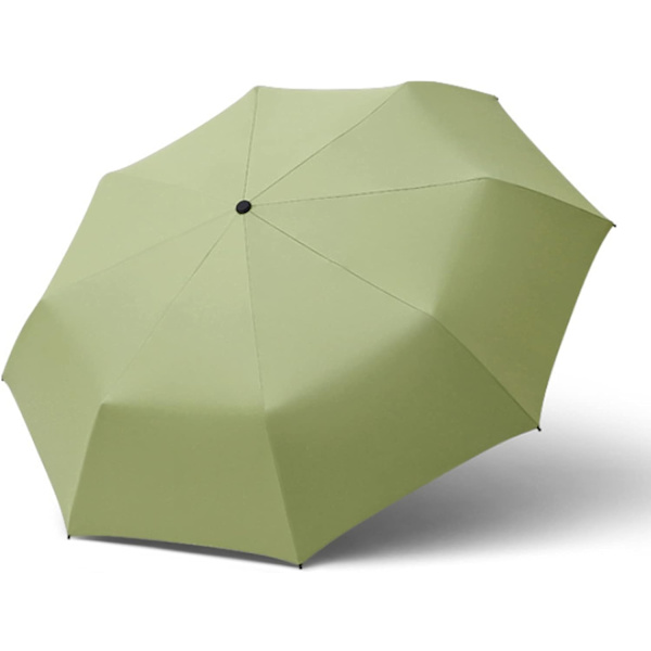 Vindtett Reiseparaply 3 Folding Lett Anti UV Sol&Regn Vannbestandig Parasoll med Holdbar Trehåndtak Manuell Åpne/Lukk for Menn og Kvinner