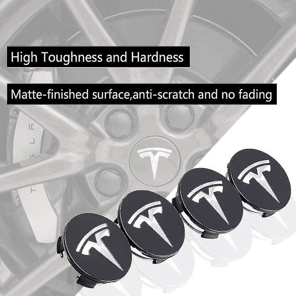 För Tesla Hjulkapsats Center Hub Cap Set Hjulmutterkåpa Center Modifiering Hub Cover För Model Y Mode 3 Mode S Mode X