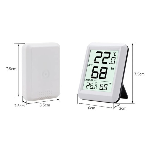 Trådløst Wifi termometer Digitalt termohygrometer indendørs udendørs