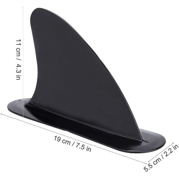 Surfboard Fin Surfing Finner Holdbar PVC Skeg Sort 1stk