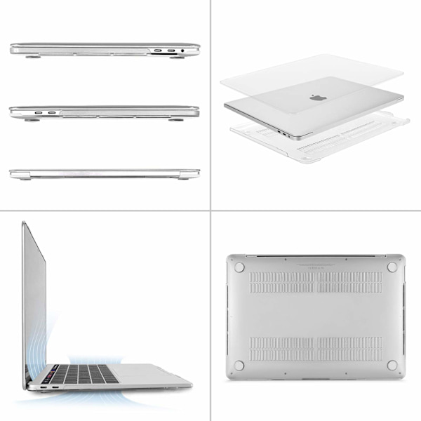 Fodral för MacBook Pro 13 tum A1706 A1708 Kristallklart
