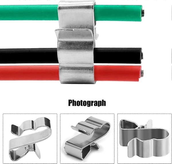 60 stk. Elektriske kabelclips, kabelstyringsclips support