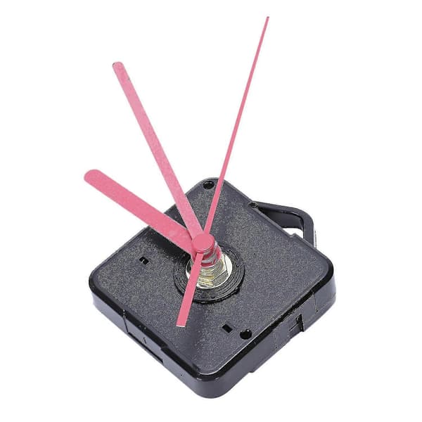 1-pack DIY-klockmotor med visare, monteringssats (svart+röd)