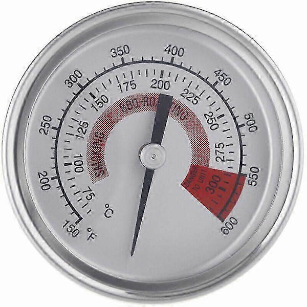 Present i rostfritt stål, bimetallisk grilltermometer
