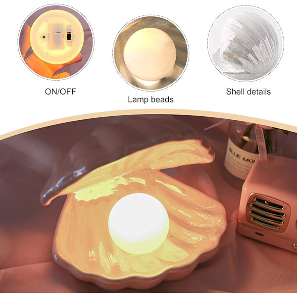 Shell Pearl Natlampe