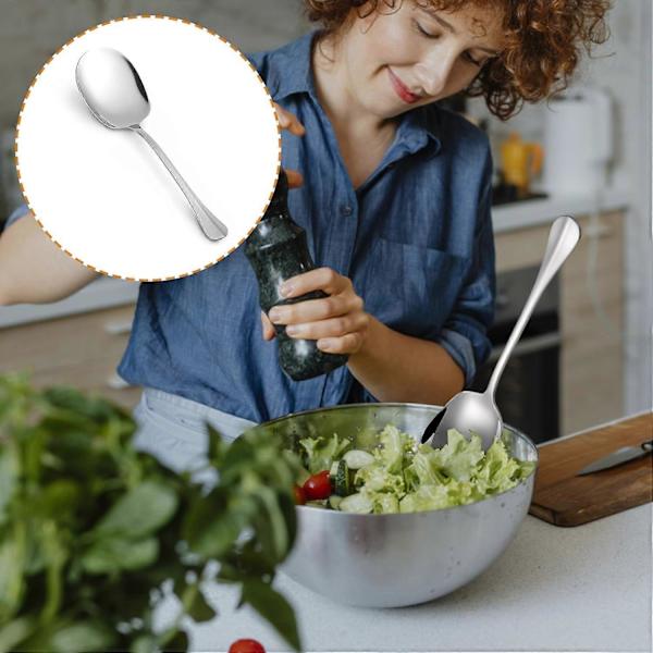 2 stk. serveringsskeer, suppeske i rustfrit stål, salatske