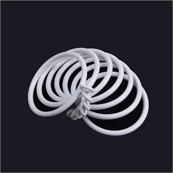 Gardinstångsring för hemmet, duschdraperiets hängande ring, gardinringar i metall, innerdiameter 38 mm (vit)