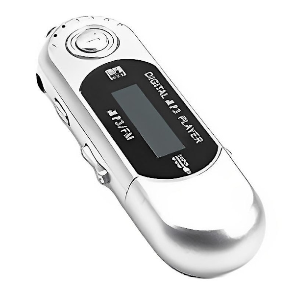 Usb Mp3-soitin Kannettava Musiikkisoitin Digitaalinen Lcd-näyttö 4g Tallennustila Fm-radio Monitoiminen Mp3-musiikkisoitin silver