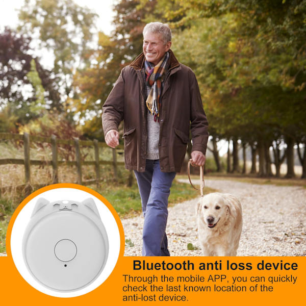 Personliga enheter, Smart GPS-tracker - Trådlös Smart Pet Tracker | Anti-förlorad platsspårare, liten GPS-enhet, objektdetektor (vit)
