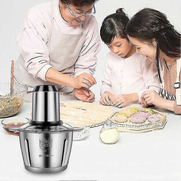 Kødhakker 2l Rustfrit Stål Elektrisk Foodprocessor Blender Mixer Maskine Til Køkkenfrugter