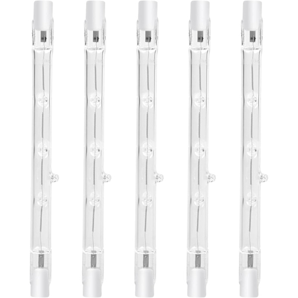 100W 118mm R7s Justerbar Halogenpære Varm Hvid 2800K (5stk)