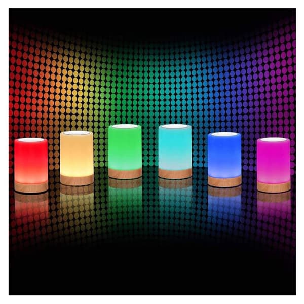 Nattlys Berøringssensor Dimbart Lys + RGB Fargeskiftende
