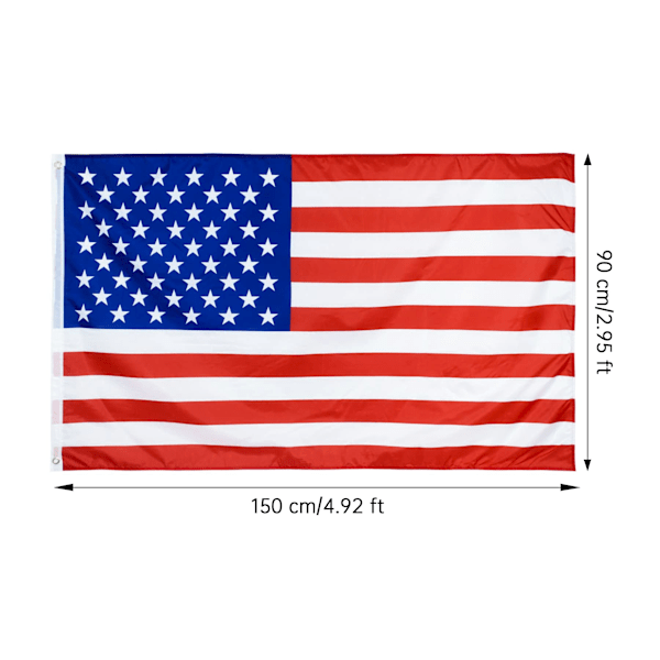 2 st US Amerikanska flaggan 3x5 fot 2022 VM-dekorationer United States