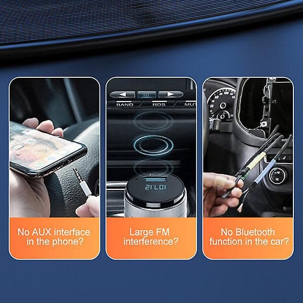 Aux Bluetooth -sovitinadapteri -kaapeli autoon 3,5 mm:n liittimellä