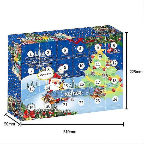 Jule Blind Box Julekalender 24 Vedhæng Julegaveæske @bugu