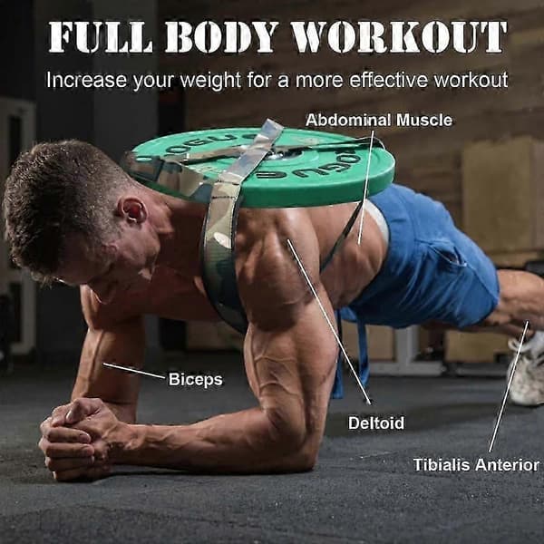 Viktad västrem Barbell Plates för hemmaträning Pull-ups Plank Push-ups Viktträning Träning Bärbar träningsutrustning.