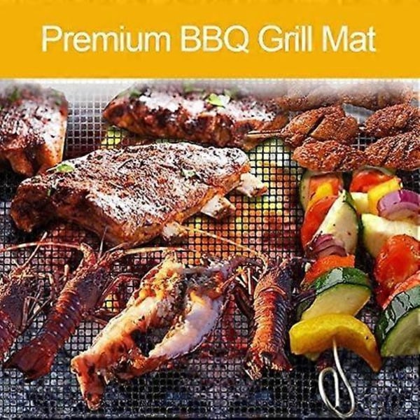 Grillnät / grillmatta Icke-klibbig Svart 3-pack