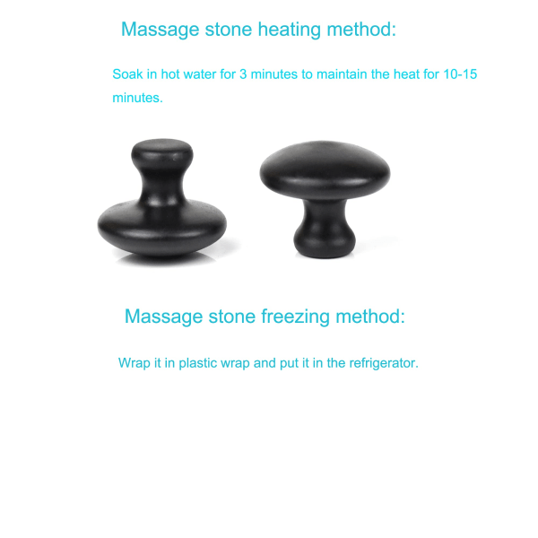 2 st massage stenar naturliga lava basalt varma stenar Guasha verktyg