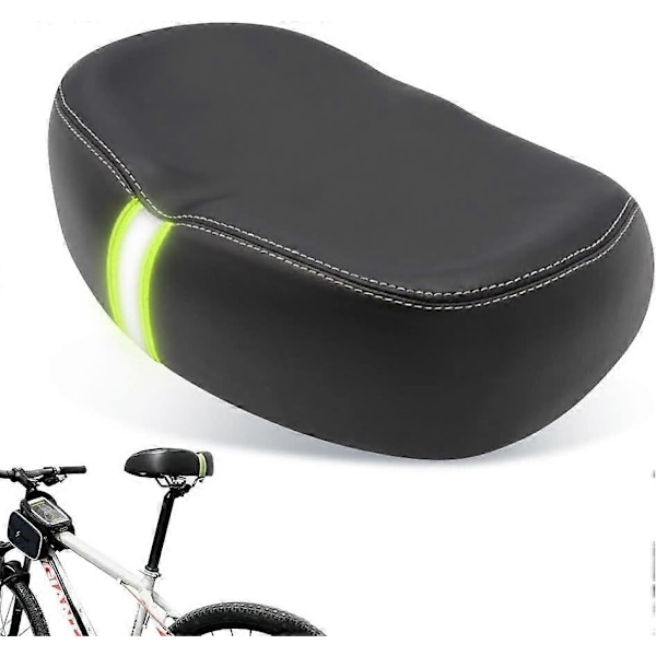 Komfortabel bred cykelsaddel uden næse med memory foam polstret pude Y