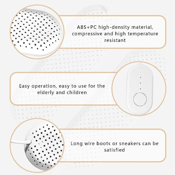 Elektrisk skotørker, bærbar skoopptørmer, med 3/6/9 timers timer, 360º hurtig tørking deodorisering for sko, sokker, hansker, skistøvler