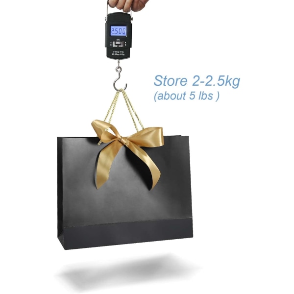 Presentpåsar i papper, 12,6 x 9,8 x 3,9 tum (svart, 8-pack)