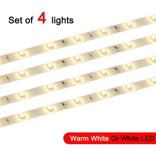 LED-lampor under köksskåp (varmvitt 4x30cm)