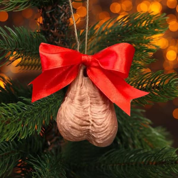 LQQDREX Morsom Julekule i Akryl, 2D Julekuler for Tredekorasjon