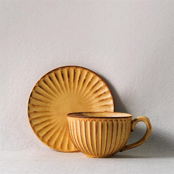 Kaffe Te Kopp og Skål Sett Bone Kina Keramikk Europeisk Stil Latte Kopper Tekopper Utsøkt Frokostkopp Gi til Sønn Par