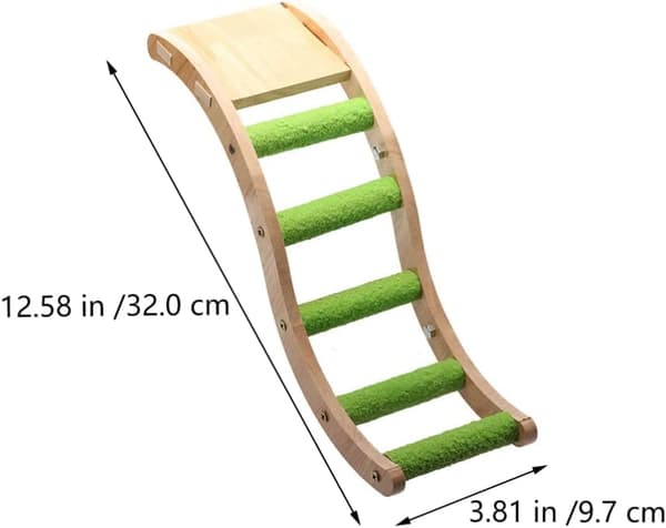 Fugl Træ Stige Bro Træ Belægning Spiselig Farve, 32X9.7X2cm