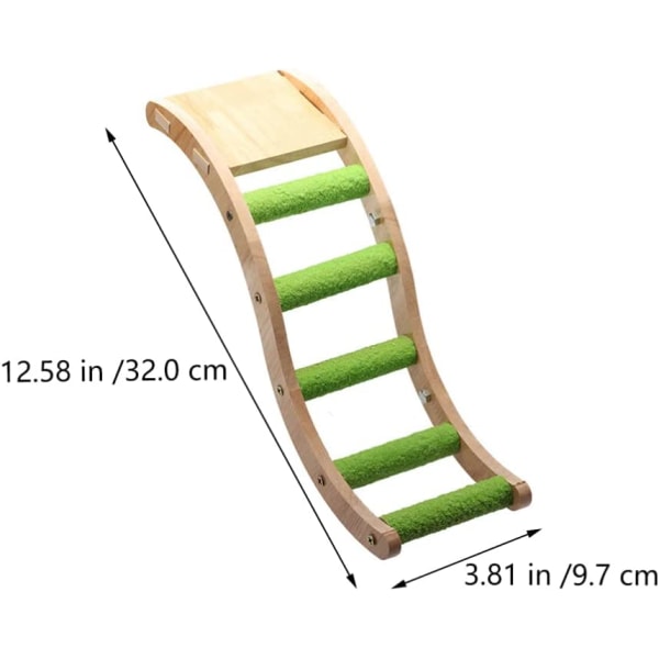 Lintukohtainen puinen tikkaat silta puupinnoite syötävä väriaine, 32X9.7X2cm