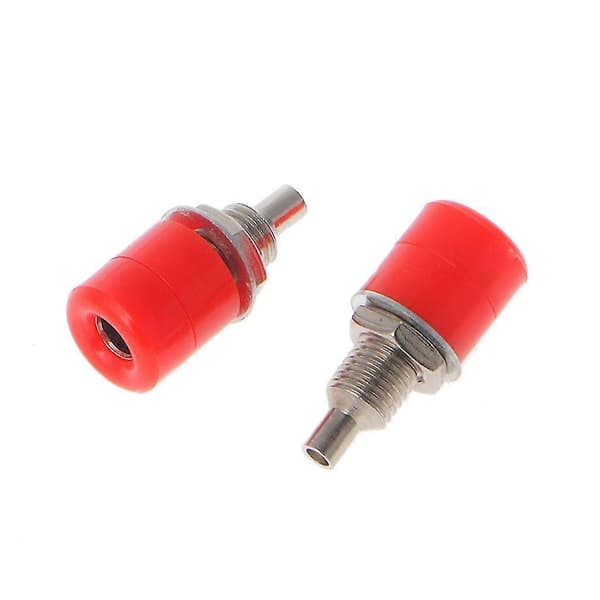 10 stk. 5 farver 4 mm hun bananstik stikforbindelse bindende stolpe lydterminal