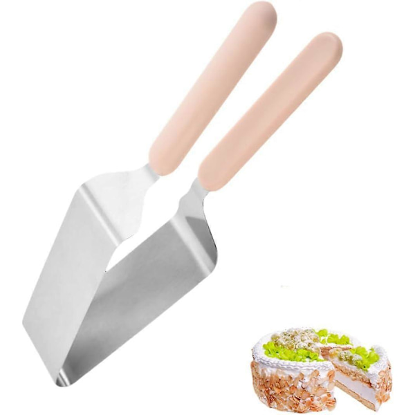 Kakskivare, Kakskivare i Rostfritt Stål, Triangulär Bakverksskivare med Dubbelt Handtag, Bakverktyg för Kakor, Pajer