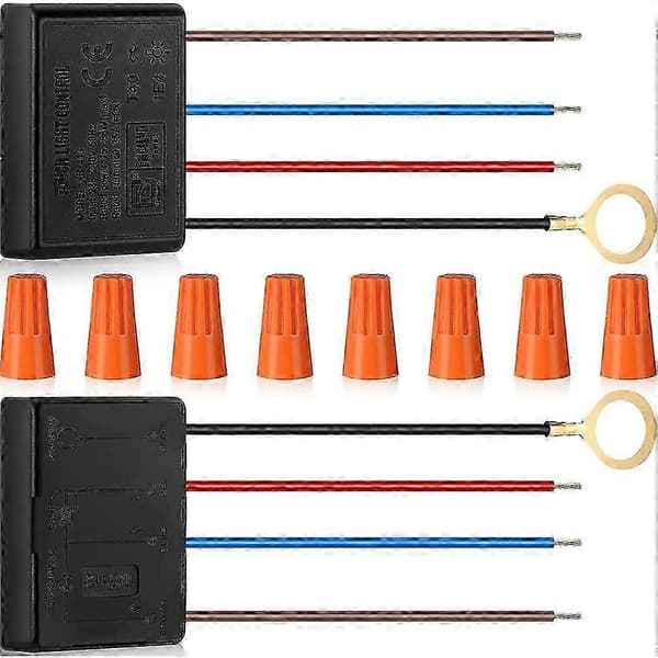 Touch Lamp Switch 2-pack, Touch Lamp Control Module för dimbar LED, Glödlampor, Lamp Switch Replacement K)