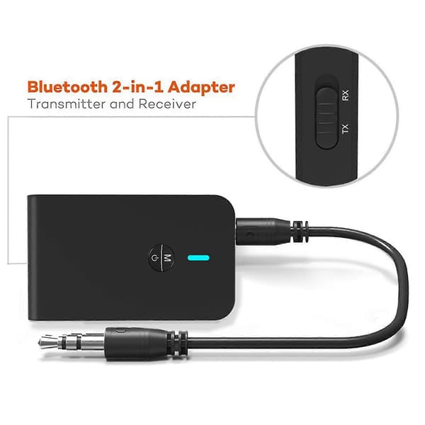 Bt5.0 Trådløs Audio Receiver Transmitter Mini 3.5mm Aux Til Tv Bilhøjttaler Pc