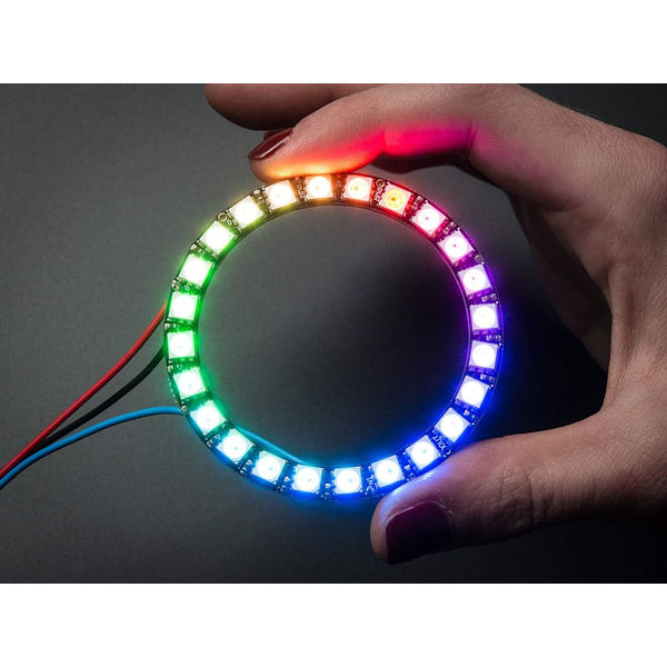 24 RGB Neopixel LED-ring med integrerte drivere