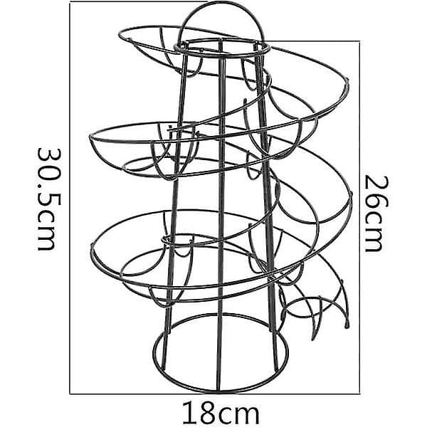Spiralformet eggdispenser i metall, spiralformet eggstativ i jern