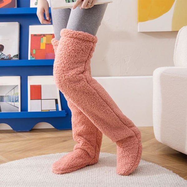 Teddy Legs Strumpor, Mysiga Strumpor, Över Knä Hög Fuzzy Plush Toffelstrumpor, Varma Över Knä Skor, Fuzzy Ben, Långa Fuzzy Strumpor grey